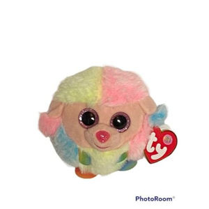 Ty Puffies "RAINBOW" Multicolor Poodle 3 Inch Tall Stuffed Toy 2020 (All Tags)